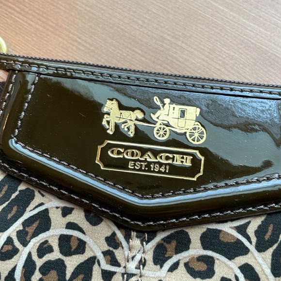 Coach Cheetah Print Wristlet - Picture 3 of 6